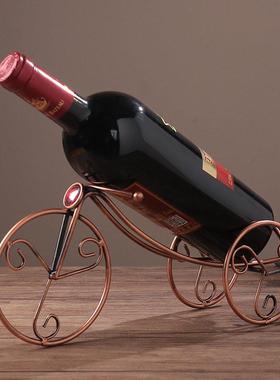 创意黄包车红酒架工艺礼品摆饰西餐厅家居装饰品摆件厨房酒柜橱窗