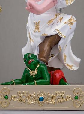 站小鬼黑白无常神像七爷八爷范将军大二爷伯树脂中式客厅桌面摆件