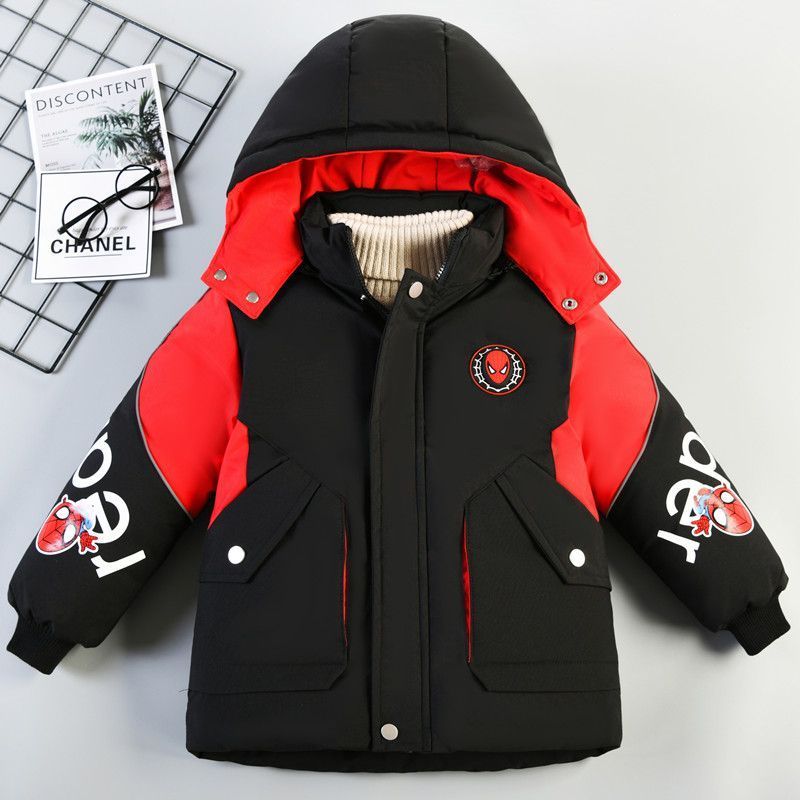 儿童滑雪服男童棉袄儿童棉服冬季外套加厚2024卡通男孩棉衣新款潮 - 图2