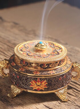 珐琅彩香炉家用大号仿古