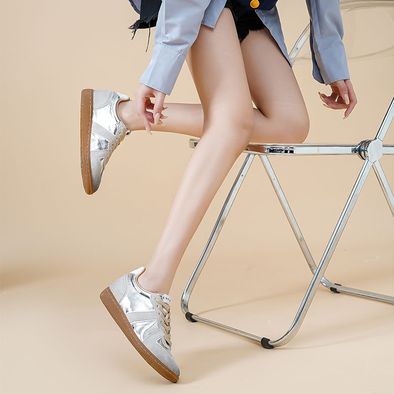 内增高5cm~VCA牛皮德训鞋女平底鞋真皮休闲鞋软底不累脚鞋子板鞋,淘宝优惠券,粉丝福利购,淘宝优惠卷