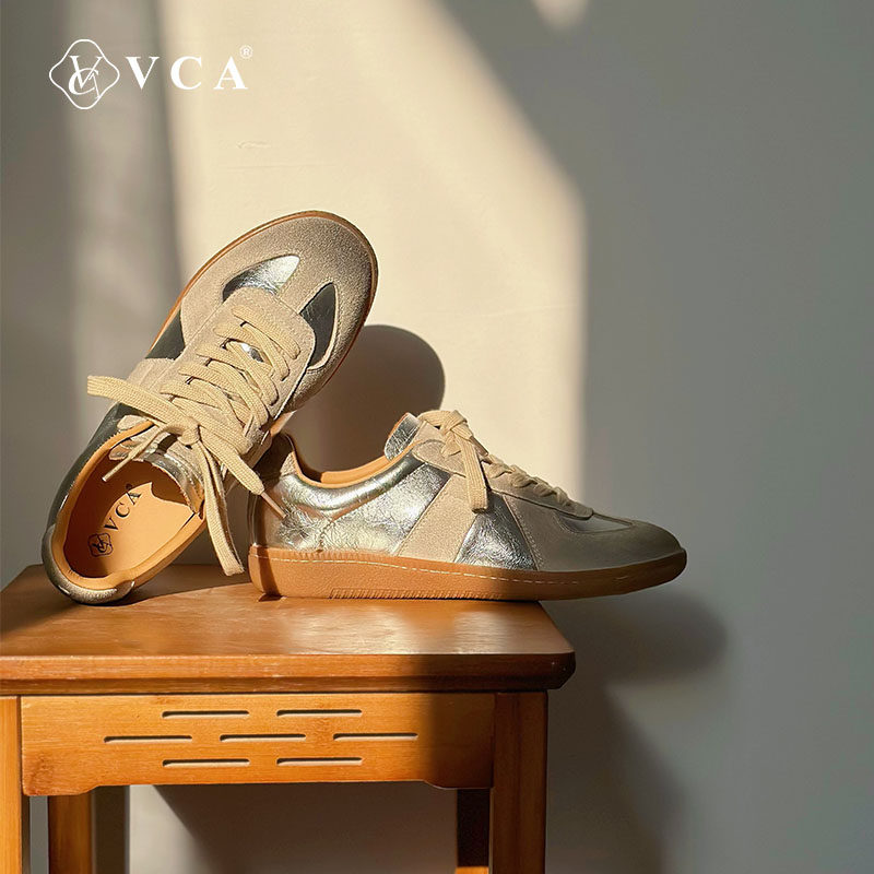 VCA德训鞋女鞋真皮2025新款轻便平底鞋秋冬软底休闲鞋牛皮板鞋,淘宝优惠券,粉丝福利购,淘宝优惠卷
