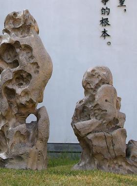 假观山石户外园林景梯区流PEZ水装饰公司酒店楼间中式太摆湖山赏