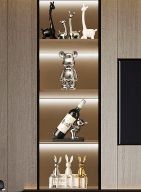 创意网红兔子摆件家居客厅玄关电视柜酒柜办公室装饰品样板间摆设