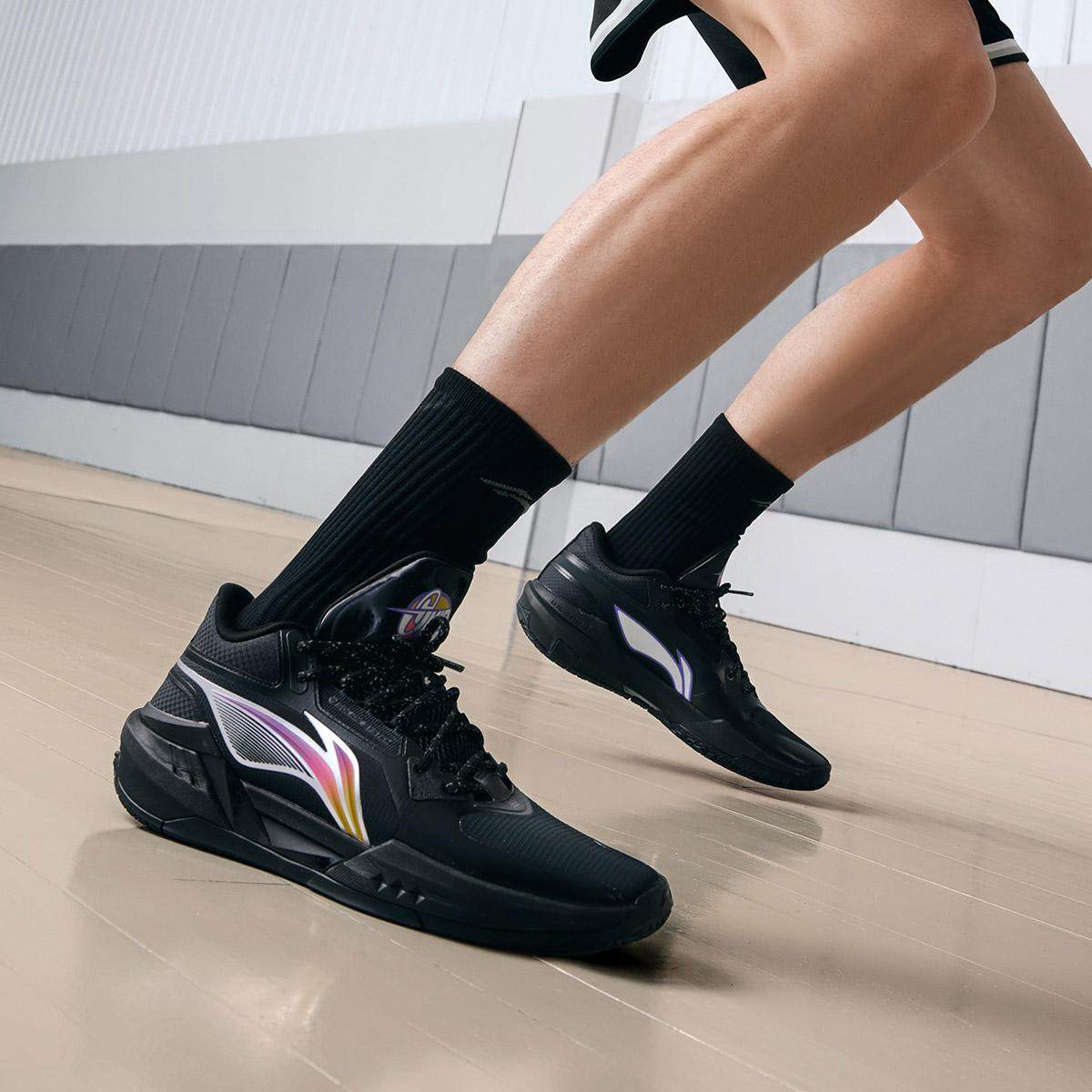 李宁正品轻速3 Mid男子反光轻量高回弹中帮稳定篮球场地鞋ABPV019,淘宝优惠券,粉丝福利购,淘宝优惠卷