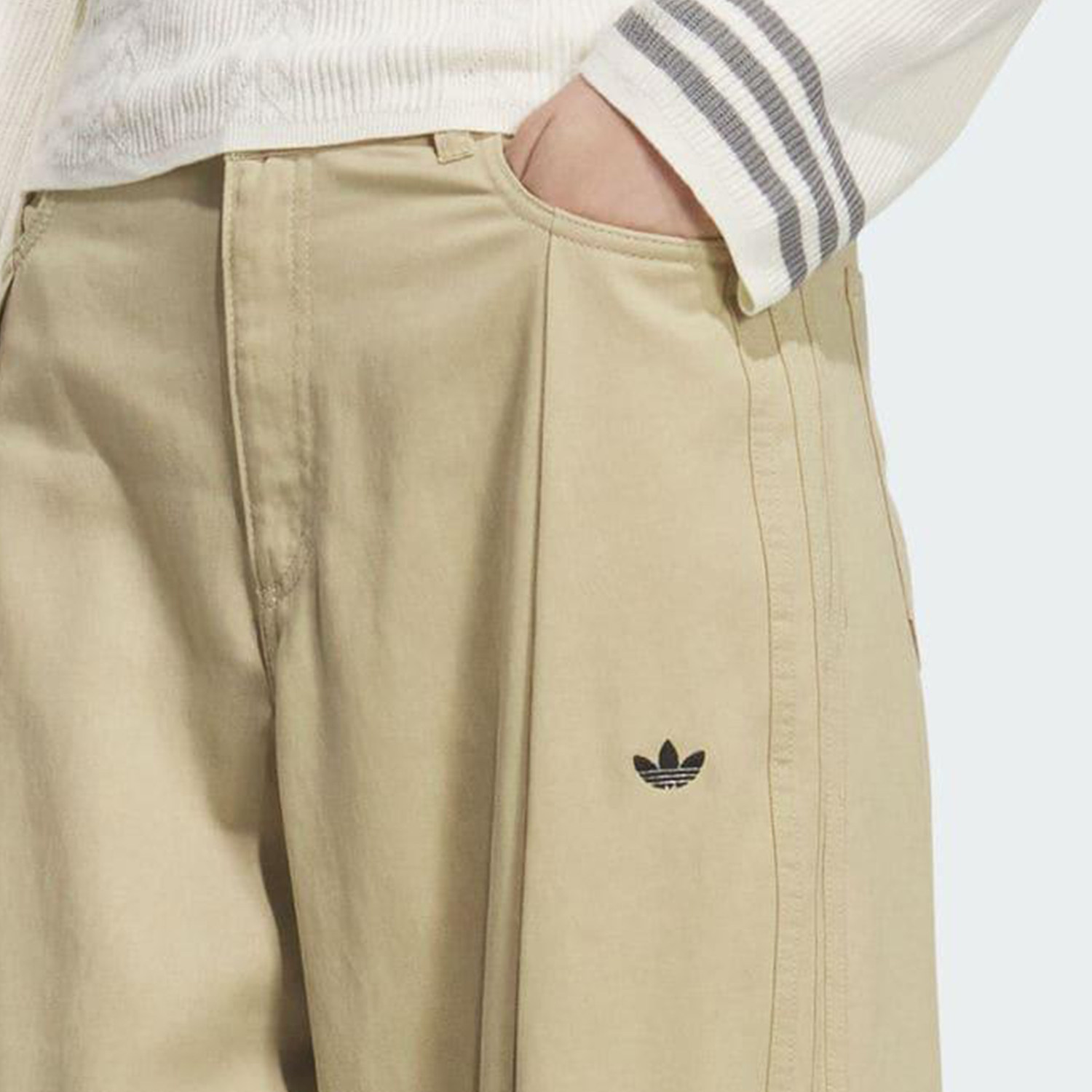 Adidas/阿迪达斯正品三叶草女士运动梭织工装宽松时尚长裤IA7510,淘宝优惠券,粉丝福利购,淘宝优惠卷