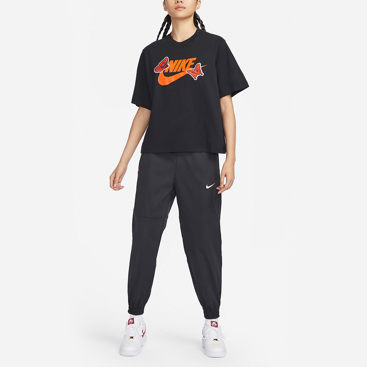 Nike/耐克正品夏季女子新款时尚健身运动短袖T恤FD2526-010 - 图1