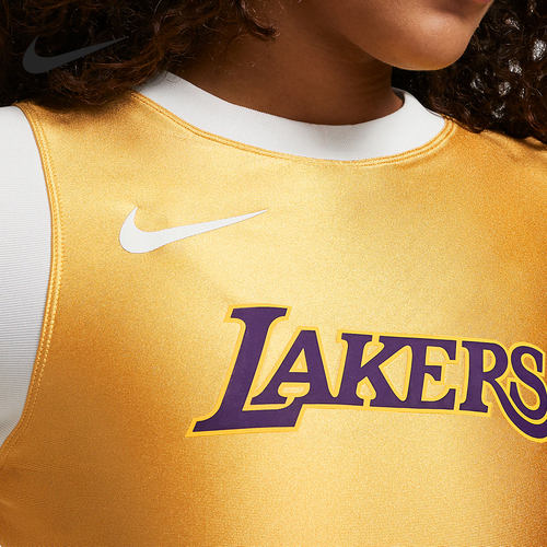 Nike/耐克正品女款湖人队印花拼接套头圆领卫衣DB9568-723 - 图1