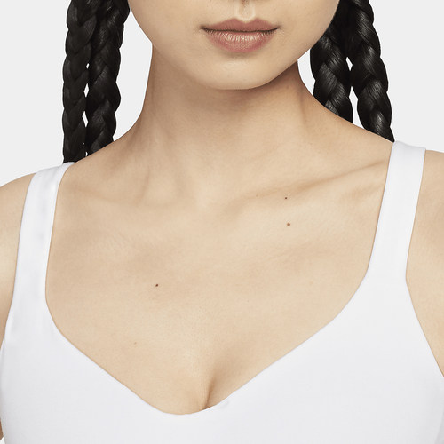 Nike/耐克正品Alate女士中强度支撑衬垫内衣式背心FN0544-100 - 图1