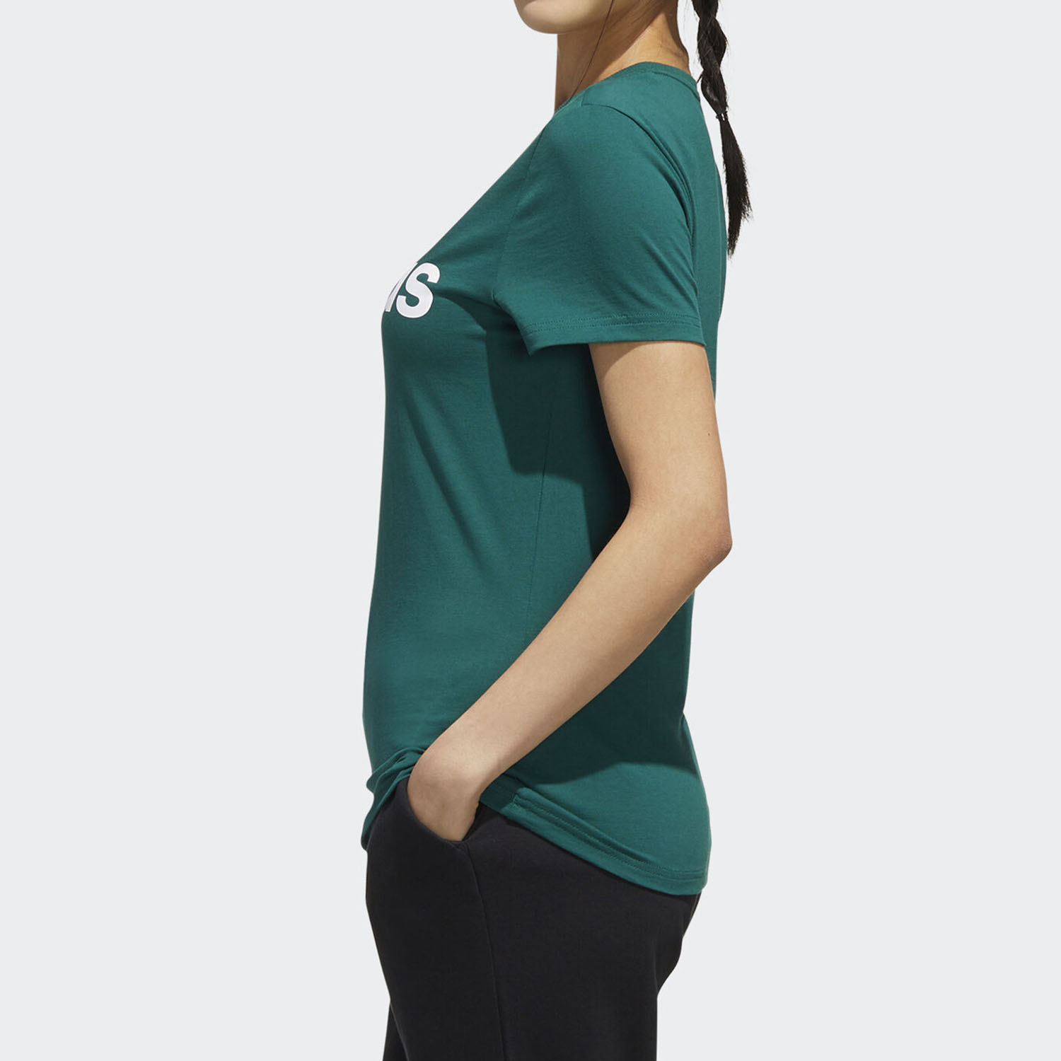 Adidas/阿迪达斯正品当季新款女子休闲运动圆领短袖TFP7866 - 图1