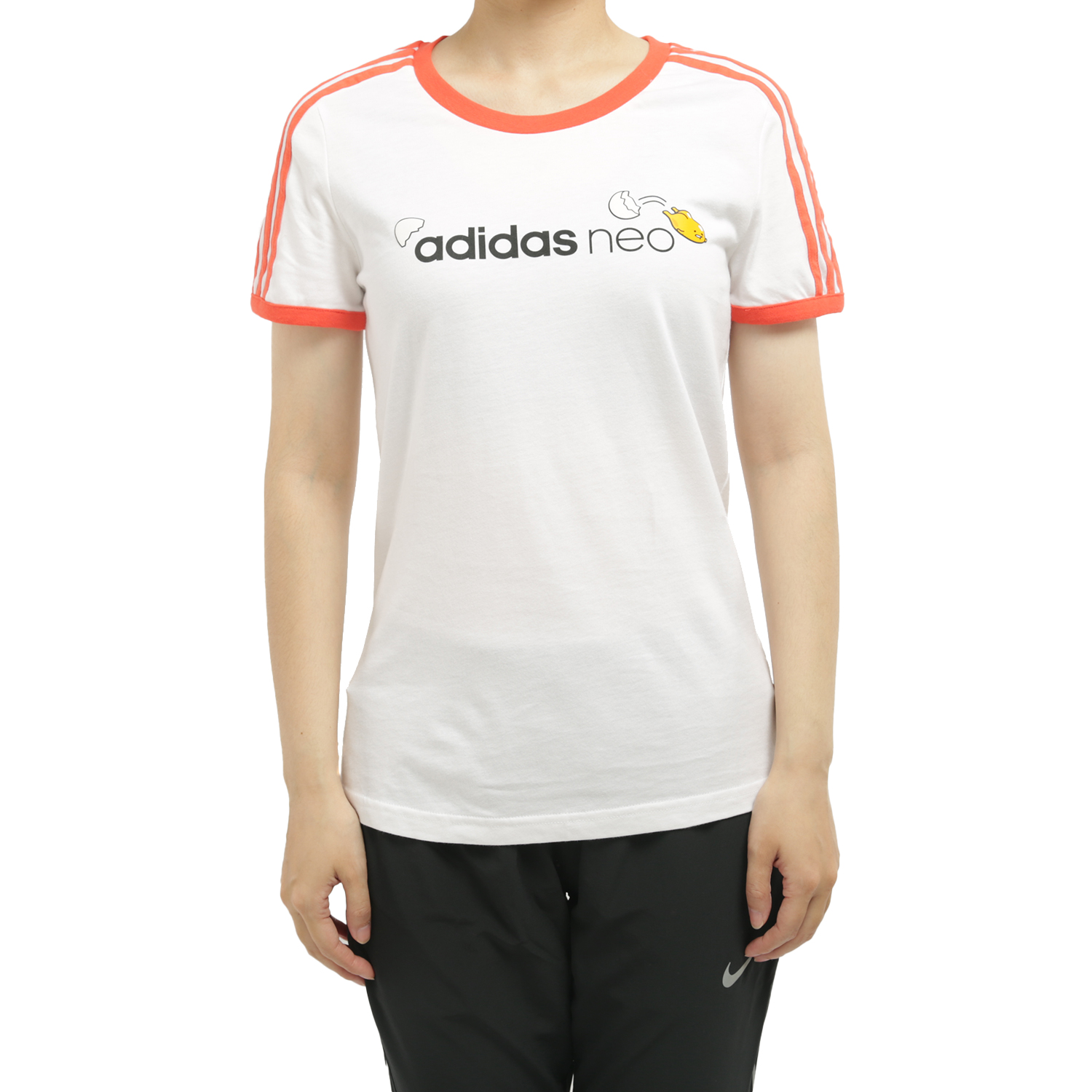 Adidas/阿迪达斯正品neo蛋黄哥联名女子运动短袖T恤GL7211 GL7212 - 图3