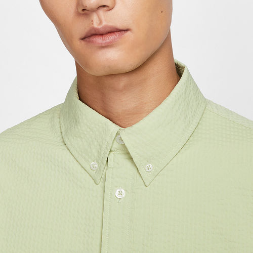 Nike/耐克正品Life男士短袖透气泡泡纱系扣短袖衬衫FN3223-371 - 图1
