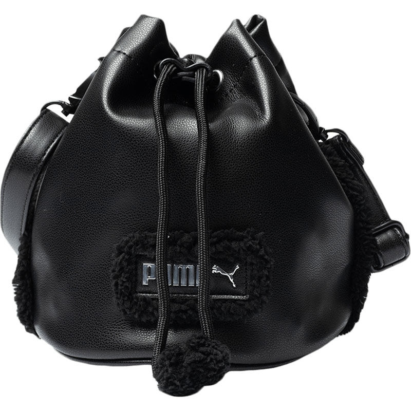 PUMA/彪马正品当季新款男女同款皮革拼接单肩水桶包077474-01,淘宝优惠券,粉丝福利购,淘宝优惠卷