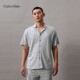 CK Men's Embroidered Button Lapel Home Pajamas