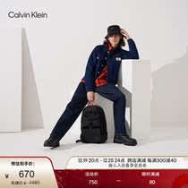 CK Jeans Mens Youth Campus Wind Minimis Orange Letters Large Capacity Double Shoulder Bag Gift HH3548