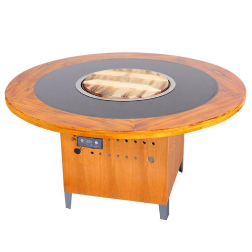 铁锅炖灶c台桌商用烧燃气大灶台无烟地锅鸡饭店柴火鸡大锅台火锅 - 图3