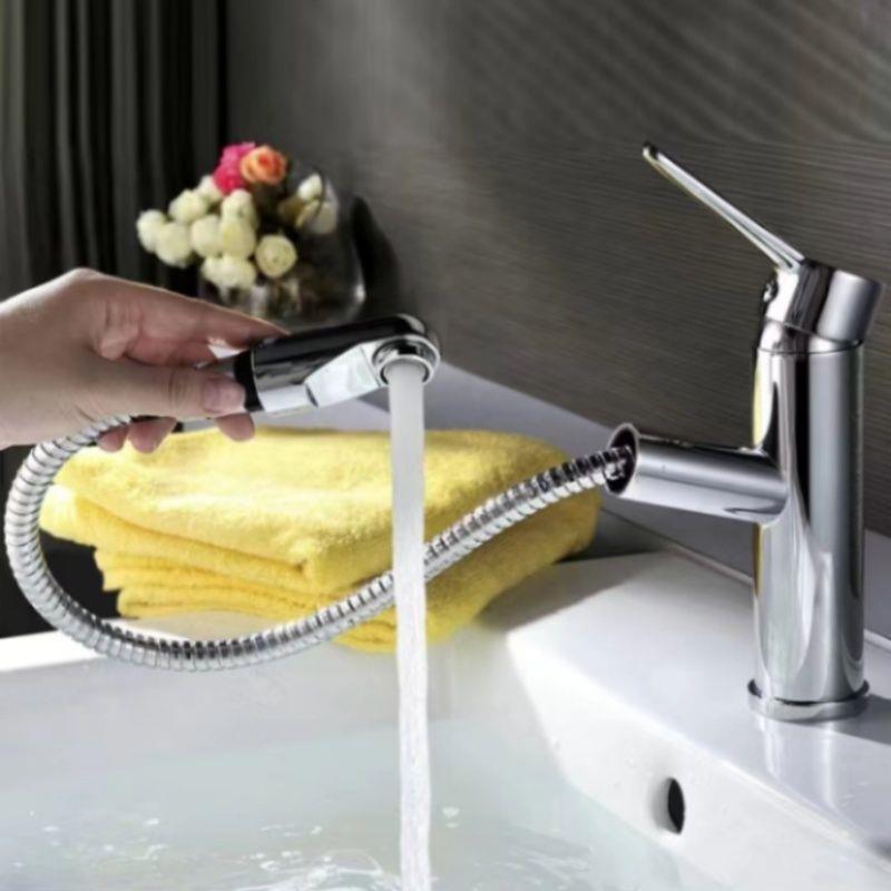 抽拉式手持喷头厨房水槽配件洗发店小花洒洗头喷头防溅龙头配件 - 图2