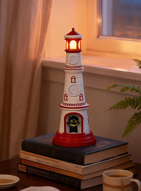 大英博物馆萌猫灯塔小夜灯摆件床头灯氛围灯新年男生生日礼物女生