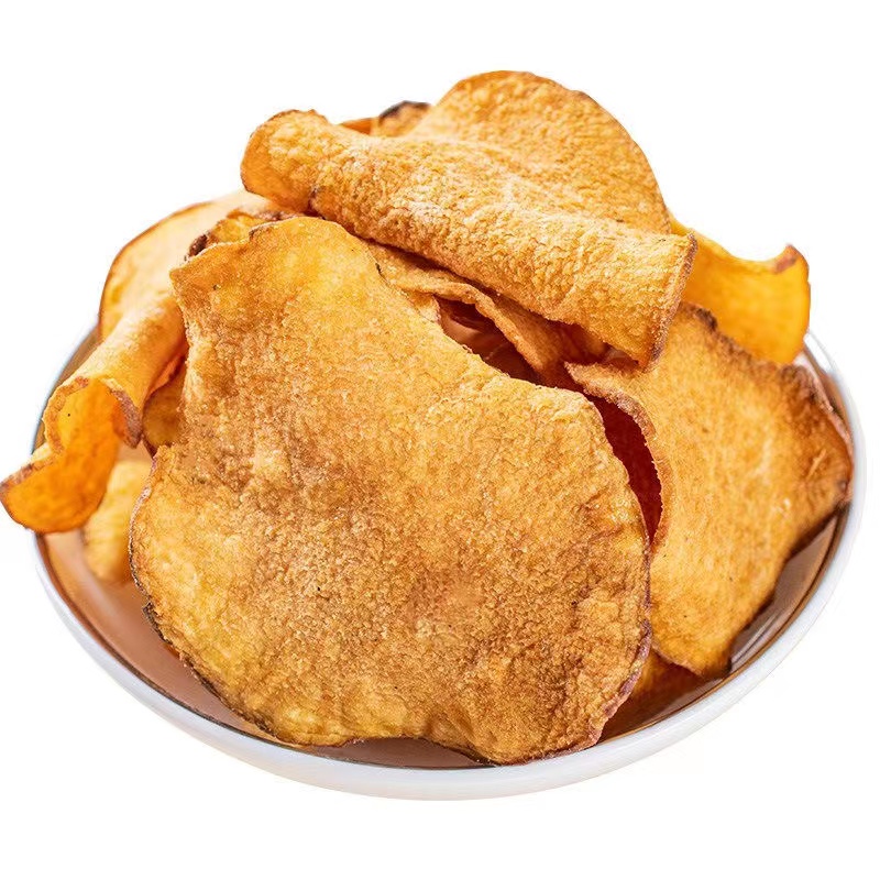 Crispy sweet potato dried sweet potato dry roasted sweet potato chips non-fried potato chips crispy dried sweet potato farm-made 250g bag