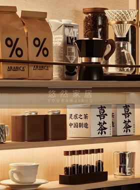 接待处咖啡摆件样板间水悠然家接待厅厨房售楼部主题吧台装饰品