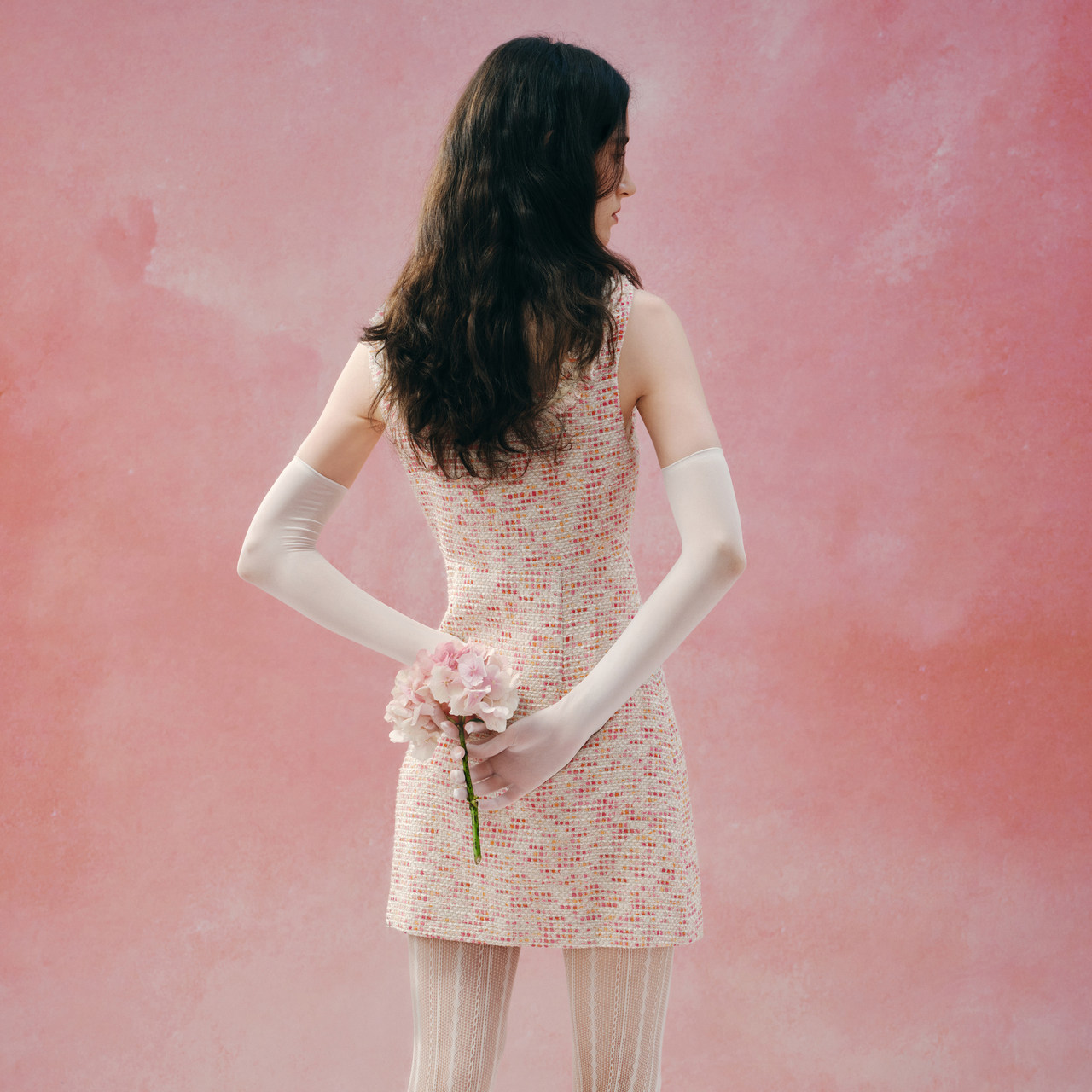 商场同款 摩萨克秋粗花呢无袖收腰印花小香风连衣裙女,淘宝优惠券,粉丝福利购,淘宝优惠卷