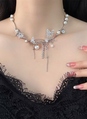 不规则镂空蝴蝶项链女choker颈链冬季脖子配饰百搭裙子生日项链