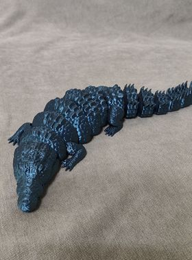 3D打印鳄鱼一体关节可活动儿童玩具礼物摆件装饰小动物