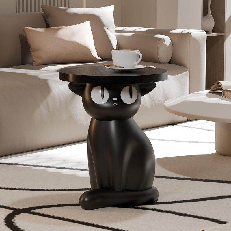 客厅黑猫茶几装饰落地摆件家居客厅电视柜边几玄关床头柜置物架,淘宝优惠券,粉丝福利购,淘宝优惠卷