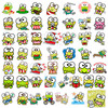 50 sheets of big-eyed frog decorative waterproof stickers