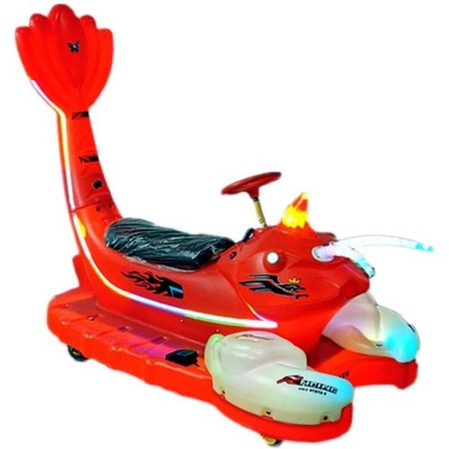 龙虾车新款广场游乐设备双人亲子通体发光儿童电动电瓶车摆摊设备 - 图3