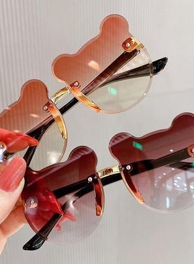 日本品质儿童太阳眼镜抗UV男女童可爱卡通小熊太阳眼镜时尚2岁8眼