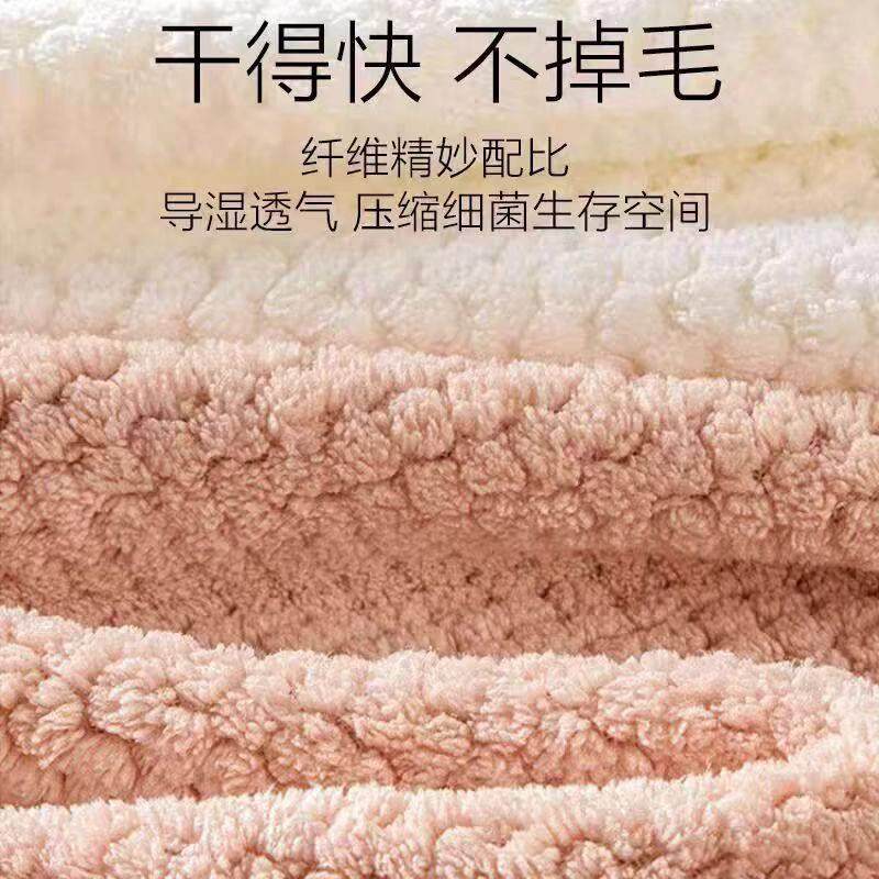 日本新款双层加厚干发帽子超强吸水速干女士珊瑚绒毛巾洗头发包头,淘宝优惠券,粉丝福利购,淘宝优惠卷