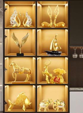 创意家居客厅酒柜装饰品小摆件轻奢现代高档办公室桌面玄关工艺品