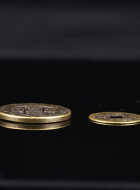 知行斋纯铜五帝钱摆件加厚黄铜钱家居公司商店铺面工厂装修铺门槛