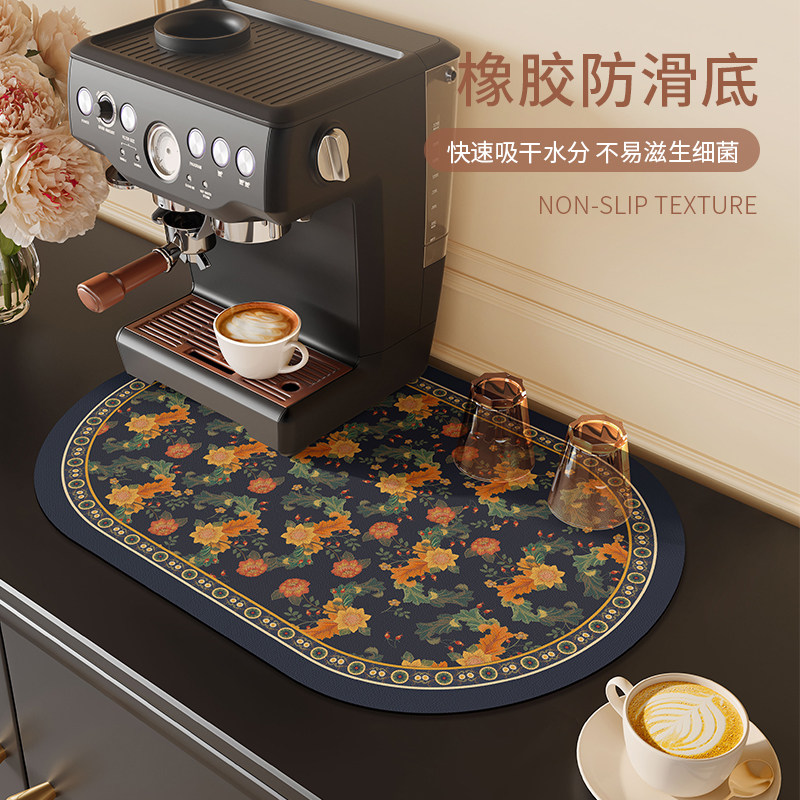 美式厨房沥水垫台面硅藻泥吸水防滑垫洗手台水槽边碗筷干燥垫杯垫,淘宝优惠券,粉丝福利购,淘宝优惠卷
