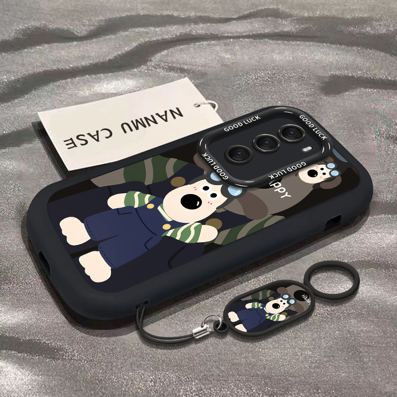 opporeno12手机壳rone11挥手掌门狗10Pro新款高级感9/8硅胶7se全包reno6情侣5G防摔oppo可爱卡通findx7保护套 - 图0