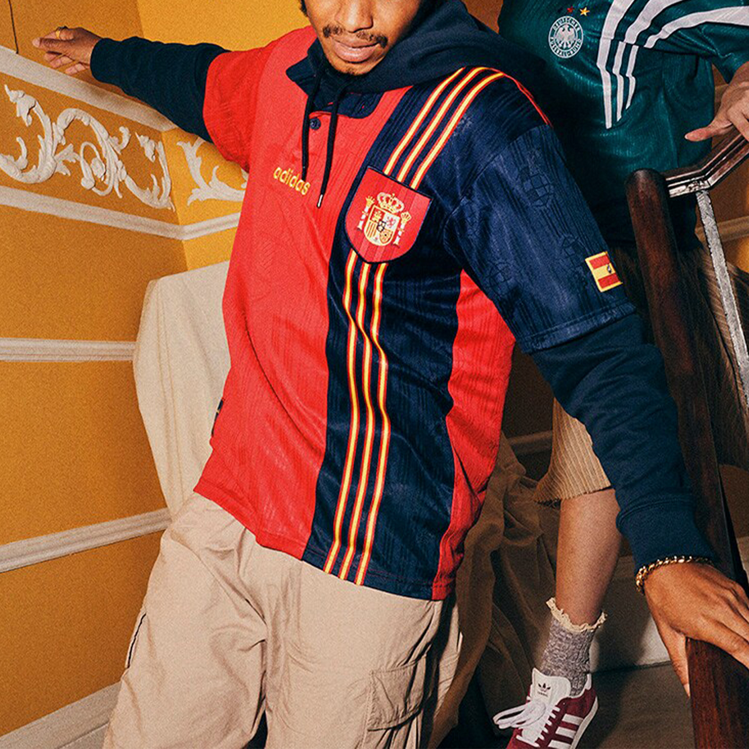 Adidas/阿迪达斯正品西班牙队足球文化男士运动球衣IT7754 - 图0