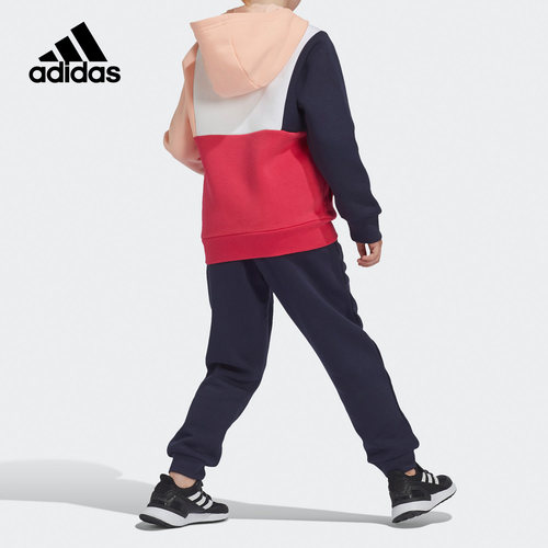 Adidas/阿迪达斯正品当季新款儿童舒适运动训练休闲套装GG3552 - 图1