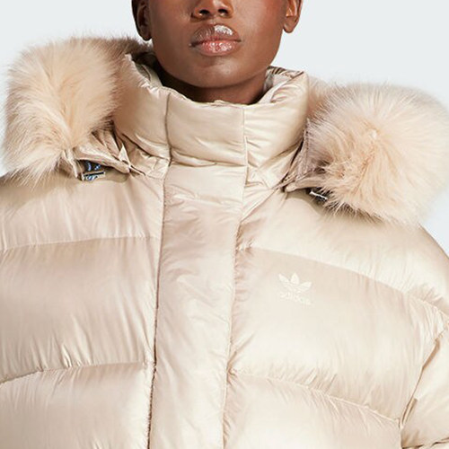 Adidas/阿迪达斯正品三叶草女子保暖连帽休闲羽绒服IR7116 - 图2