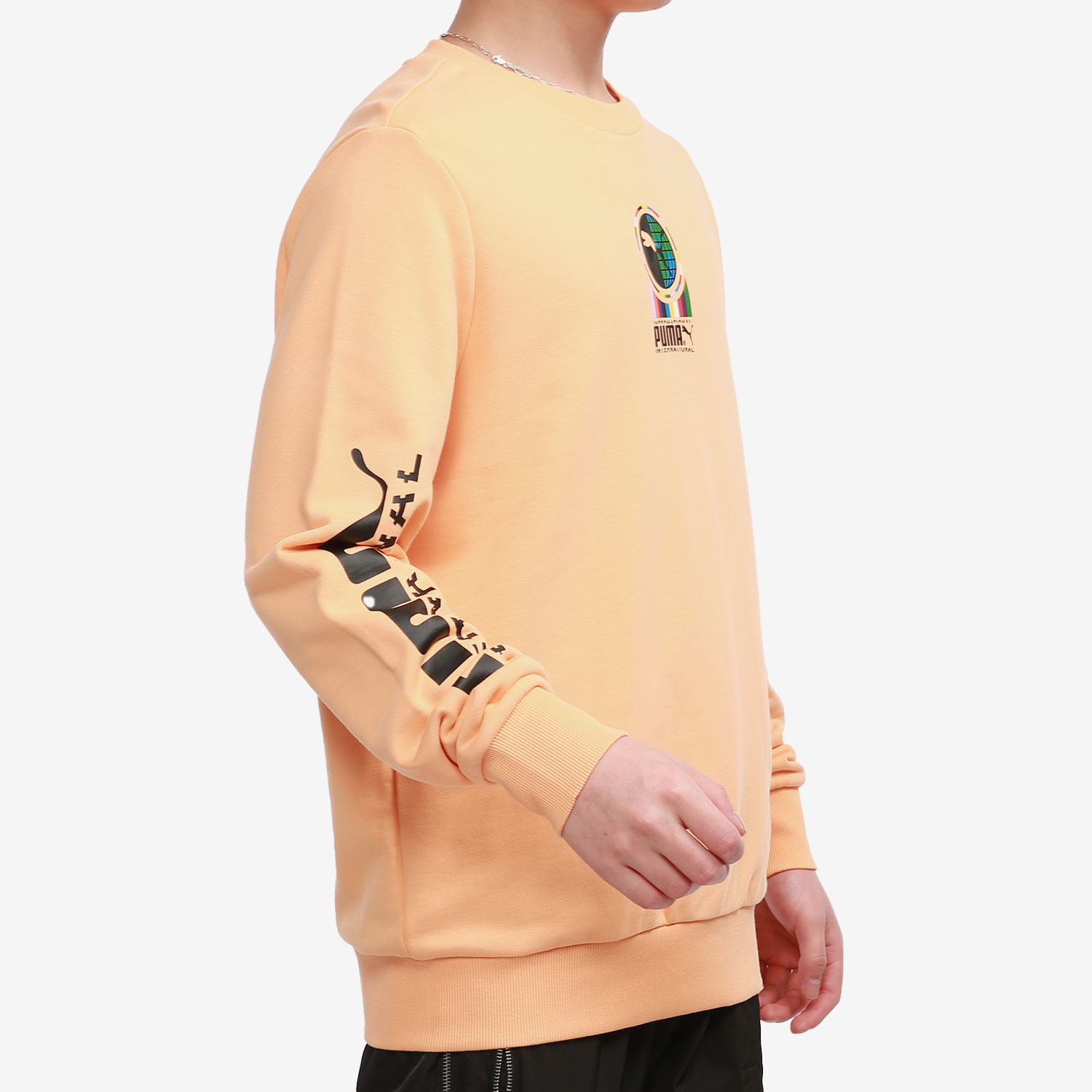 Puma/彪马正品春季新款男子简约休闲印花圆领卫衣 INTL 531416-36 - 图0