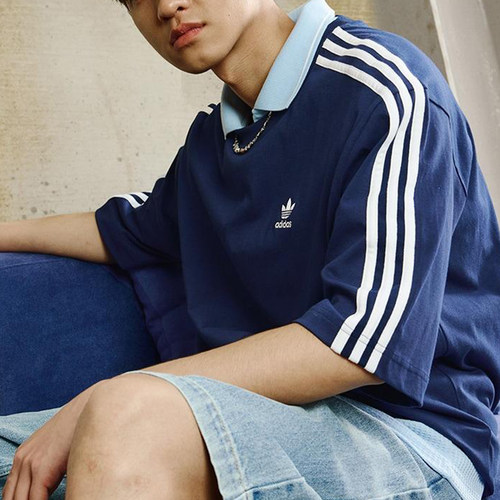 Adidas/阿迪达斯正品三叶草男士运动宽松针织经典T恤JP1059 - 图0