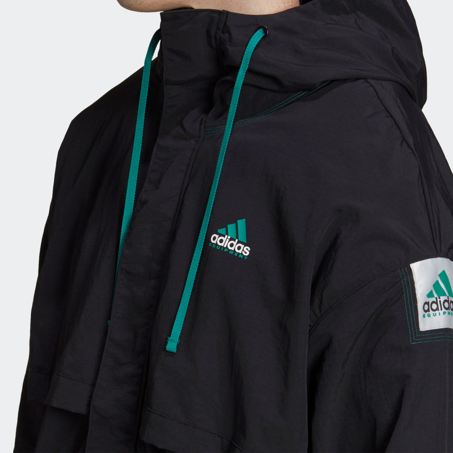 Adidas/阿迪达斯正品三叶草EQT WINDBREAKER 男子夹克HG8100 - 图2