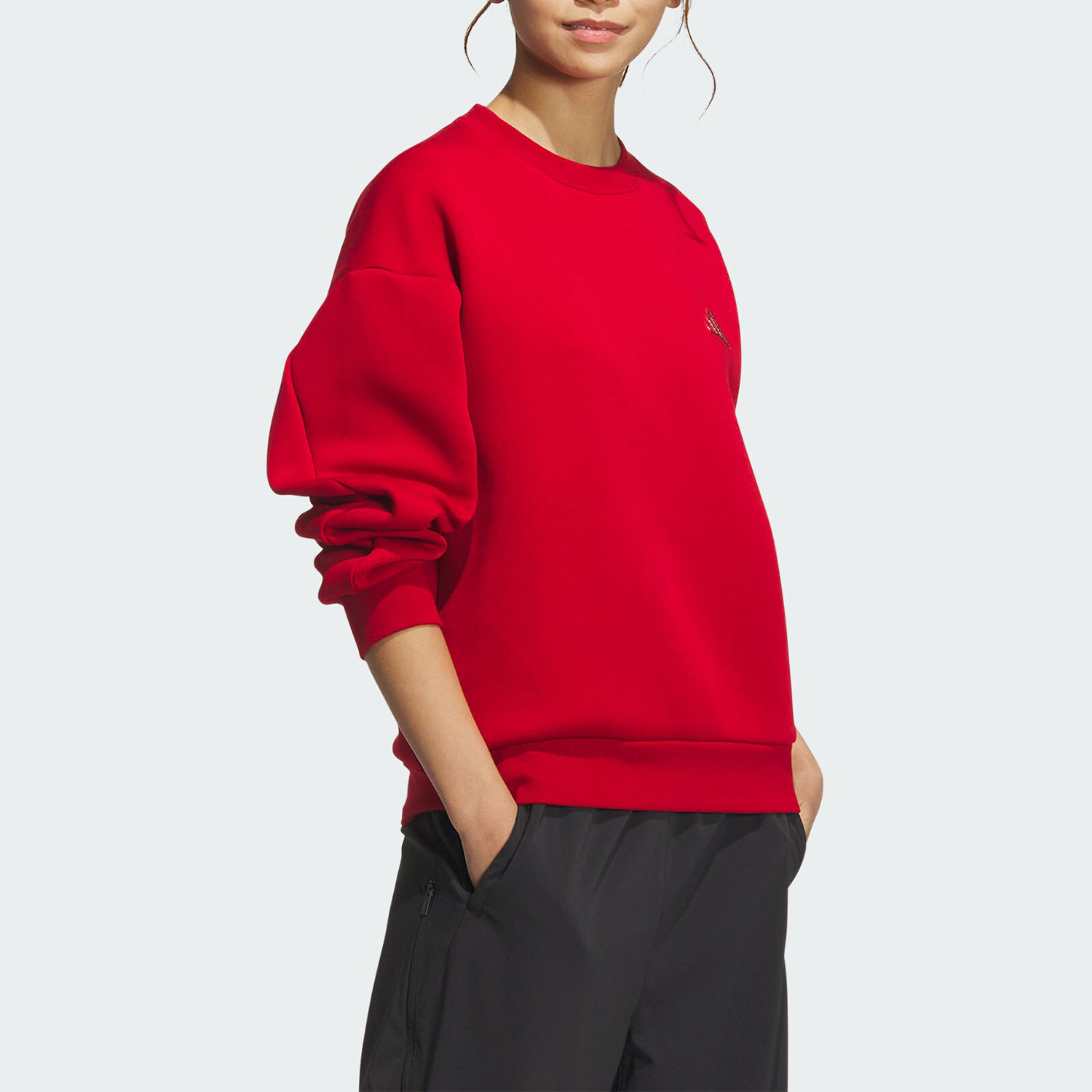 Adidas/阿迪达斯正品新款女士蛇年新年款双面针织卫衣JZ1640 - 图0