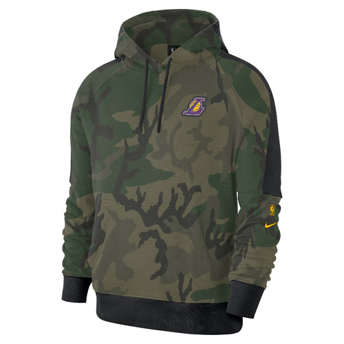 Nike/耐克正品湖人队男子运动休闲套头卫衣连帽衫BQ5030-图3