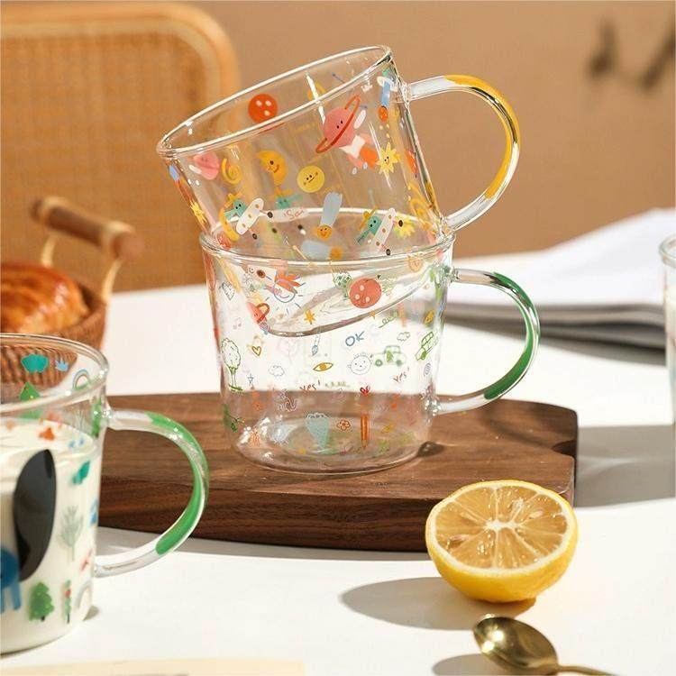 玩家 牛奶杯微波炉可加热专用杯子儿童早餐杯烘焙玻璃量杯带刻度,淘宝优惠券,粉丝福利购,淘宝优惠卷