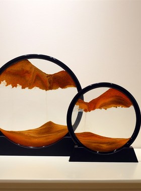 创意流沙画摆件新中式o轻奢办公室解压神器桌面摆件书柜书房装饰