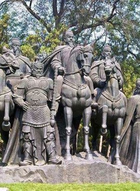 定制隋唐人物李世民雕像定做唐太宗雕塑订玻璃钢唐玄宗塑像摆件