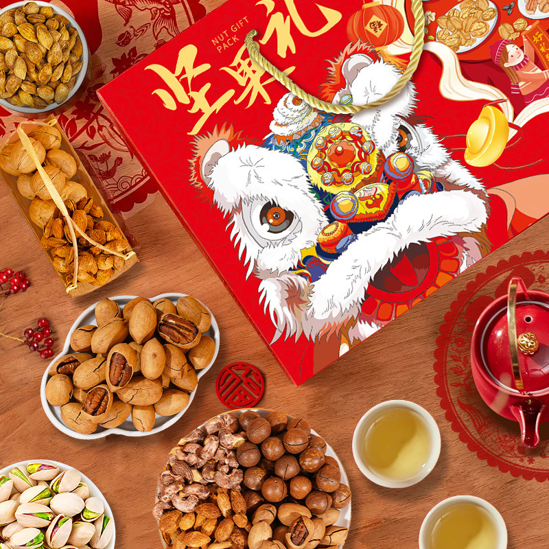 坚果零食大礼包礼盒每日坚果年货小吃干果混合整箱装大全各种健康 - 图0