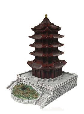树脂工艺品d中式创意家居装饰黄鹤楼建筑模型摆件旅游纪念品送人