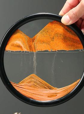 钥匙收纳玄关摆件客厅装饰品流沙画 画家居摆饰入户放钥匙乔迁新